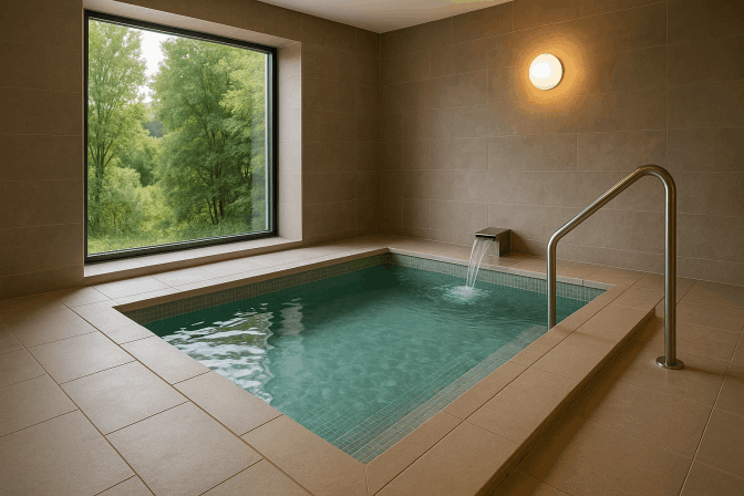 Termal havuz, doğal sıcak su, kaplıca, termal tesisat, termal su arıtma, havuz yalıtımı, su yalıtımı, termal havuz maliyeti, termal havuz projelendirme, havuz inşaatı, mineral su, hidroterapi, sağlık havuzu, enerji verimliliği, korozyon direnci, mekanik sistemler, filtreleme sistemi, dezenfeksiyon, betonarme havuz, prefabrik termal havuz, özel tasarım termal havuz.